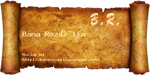 Bana Rozália névjegykártya