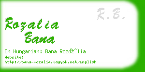 rozalia bana business card